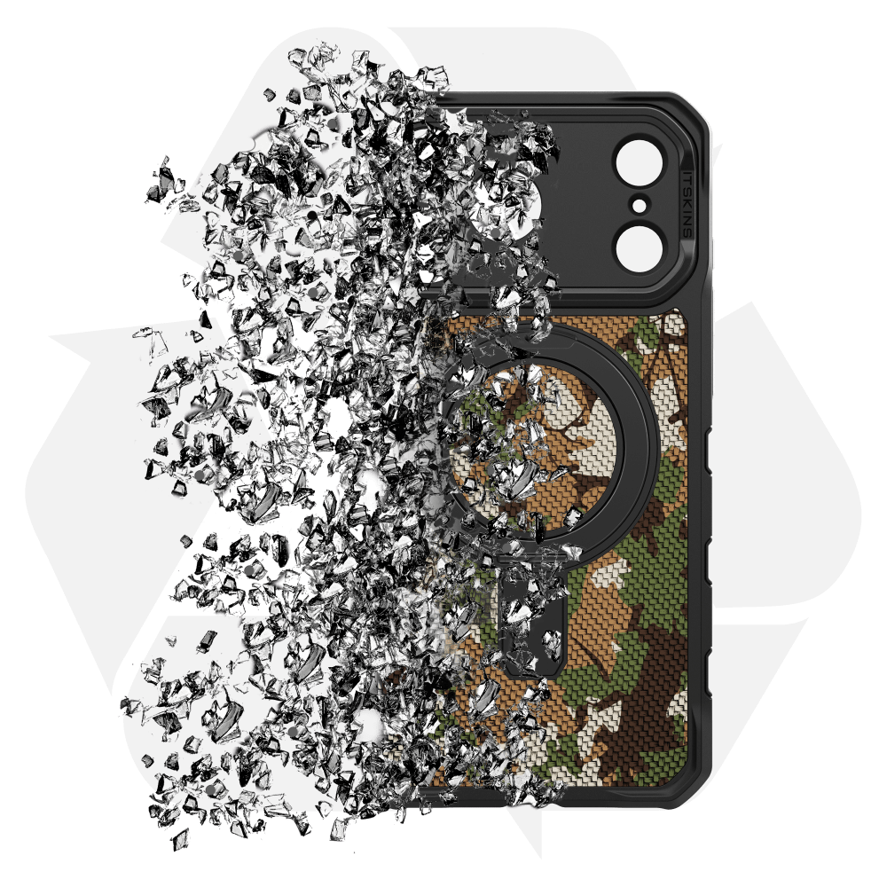 Alt View 6. Itskins - Supreme_R Stand Nylon MagSafe Case for Apple iPhone 18 Pro Max / 17 Pro Max - GREEN.