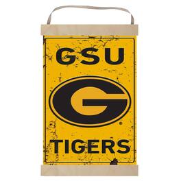 Jardine - Grambling Tigers Faux Rust Banner Sign - Yellow