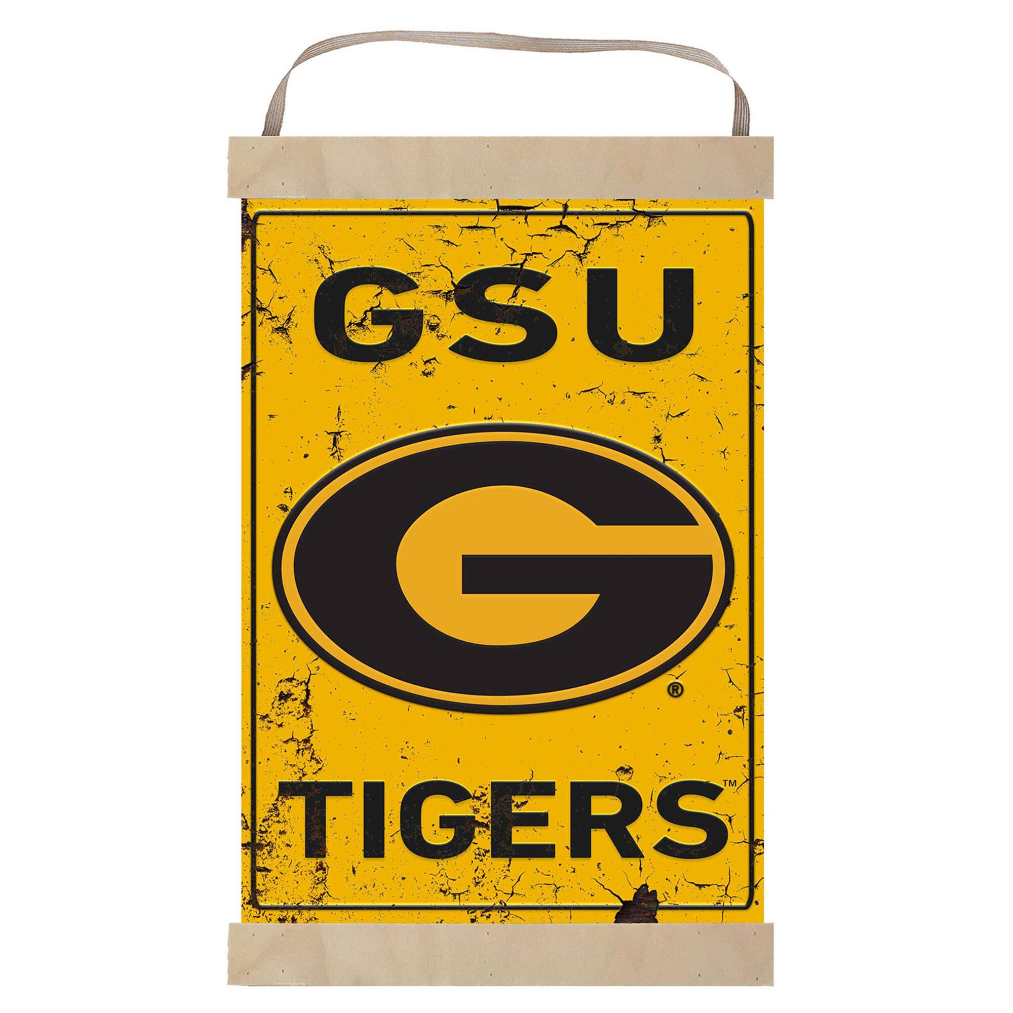 Grambling Tigers Faux Rust Banner Sign