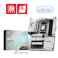 MSI - B850 GAMING PLUS WIFI PZ (Socket AM5) AMD B850 ATX DDR5 Wi-Fi 7 Motherboard - Gray White/Matt - Front_Zoom
