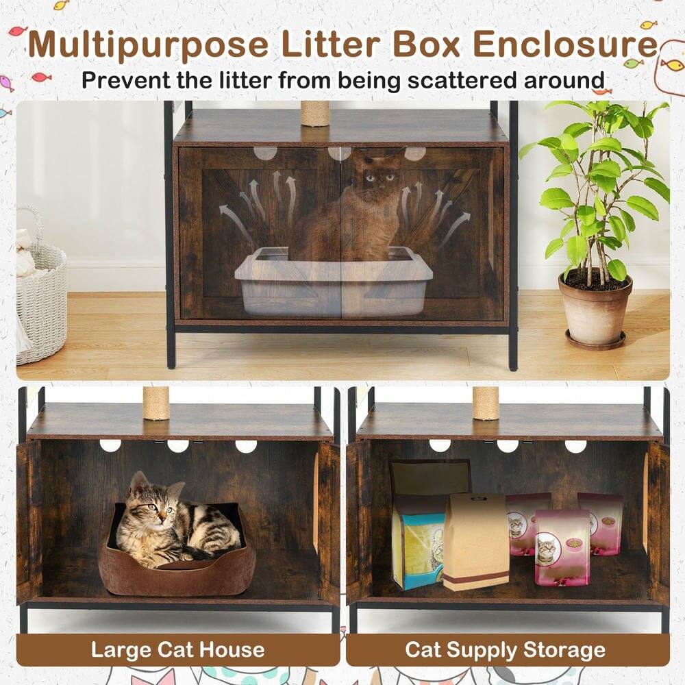 Multipurpose Litter Box Enclosure  
Prevent the litter from being scattered around  

Large Cat House  
Cat Supply Storage