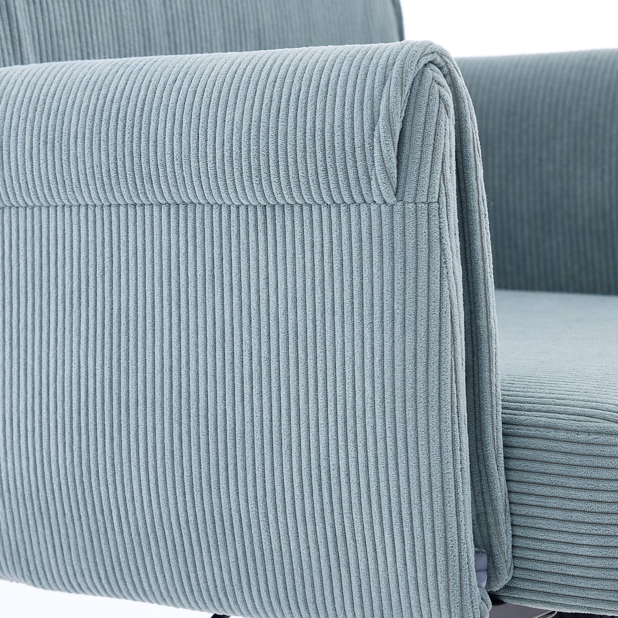 Alt View 4. Meqiodas - Mid-Back Office Chair, Swivel Office Chair, Striped Fabric, Ergonomically Designed, Home Office Chair with Metal Base - Blue.