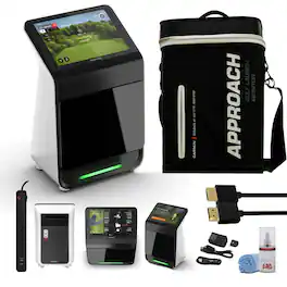 Garmin - Approach R50 Premium Golf Launch Monitor and Simulator Bundle - Black