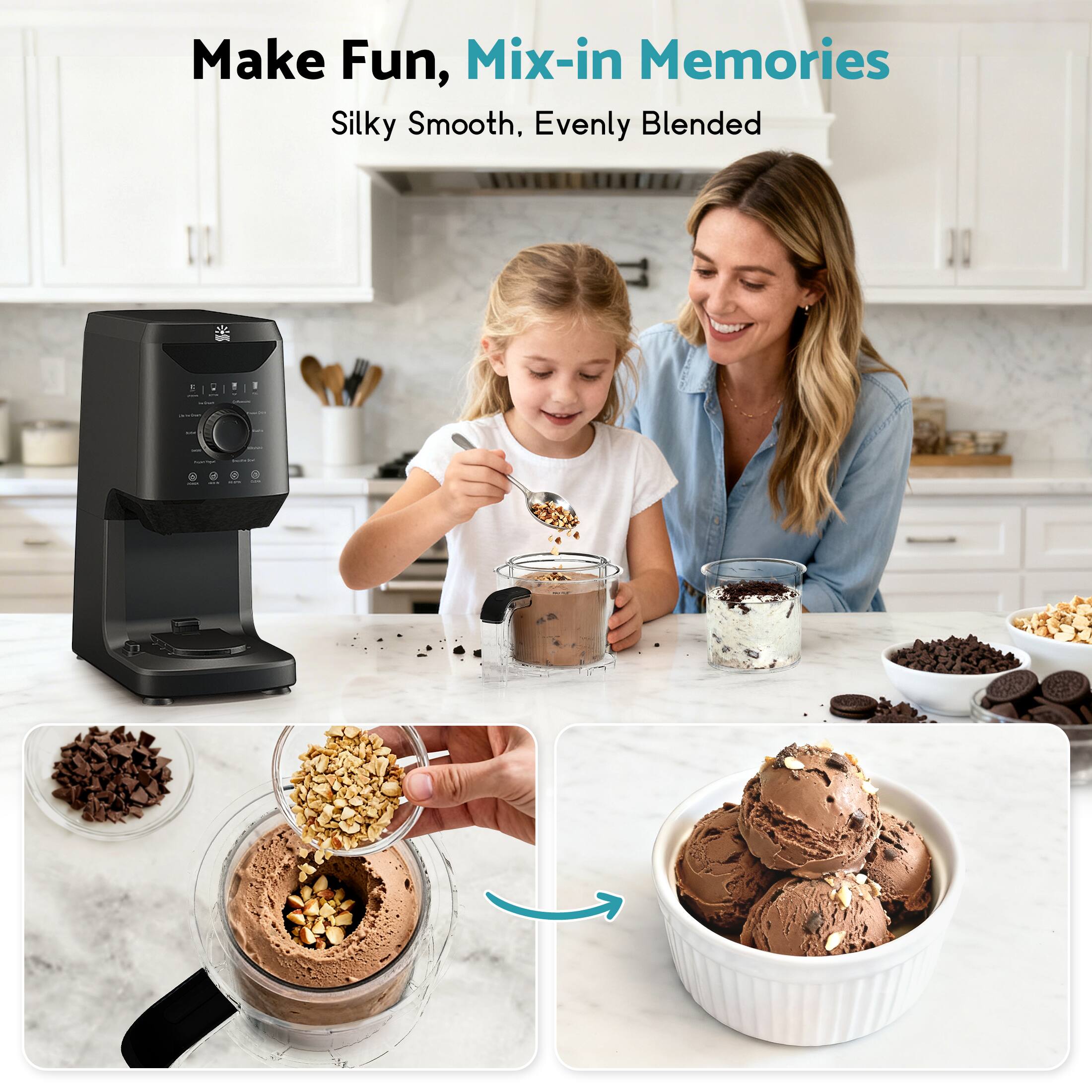 Make Fun, Mix-in Memories  
Silky Smooth, Evenly Blended