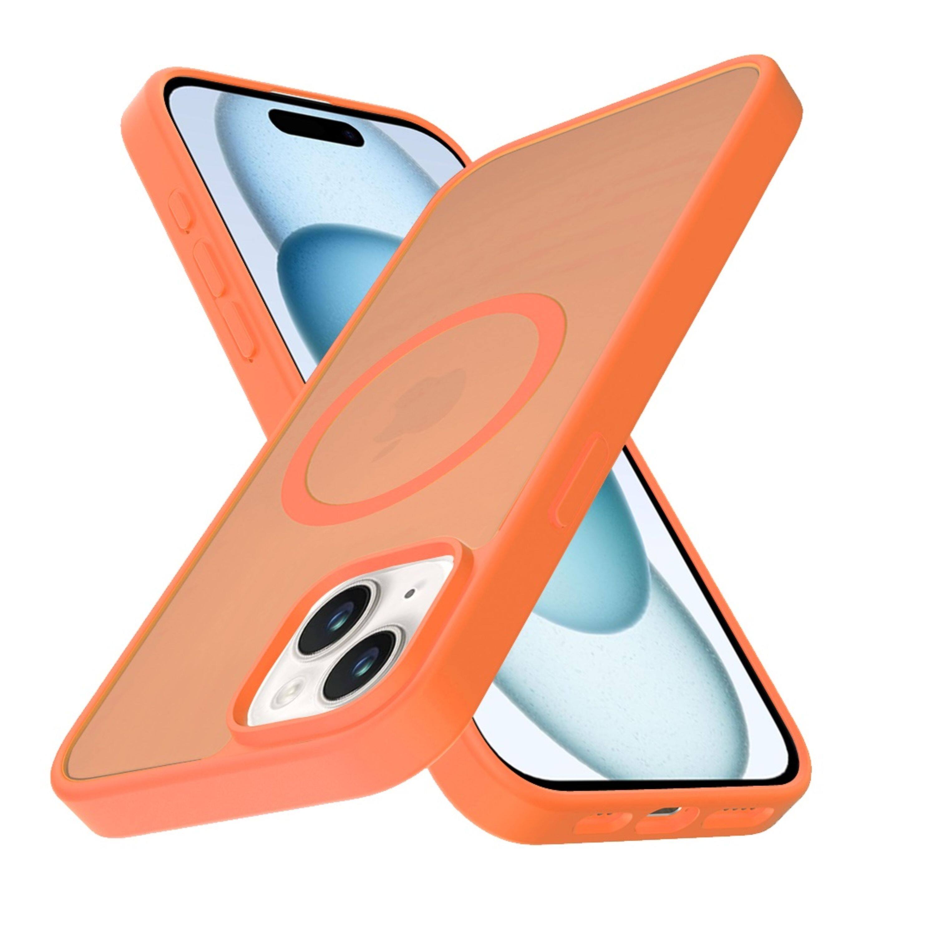 Kitcheniva - Magnetic Circle Soft Touch Frosted Phone Case With 2 Pcs Tempered Glass For iPhone 15 Plus - Cosmic Orange price history on PriceWatchPro
