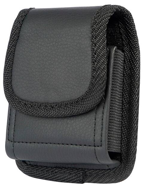 Alt View 9. Nakedcellphone - Case for Samsung Galaxy Z Flip Series, Vegan Leather Pouch with Belt Harness and Metal Clip for Z Flip 6/5/4/3/2/1 - Black.
