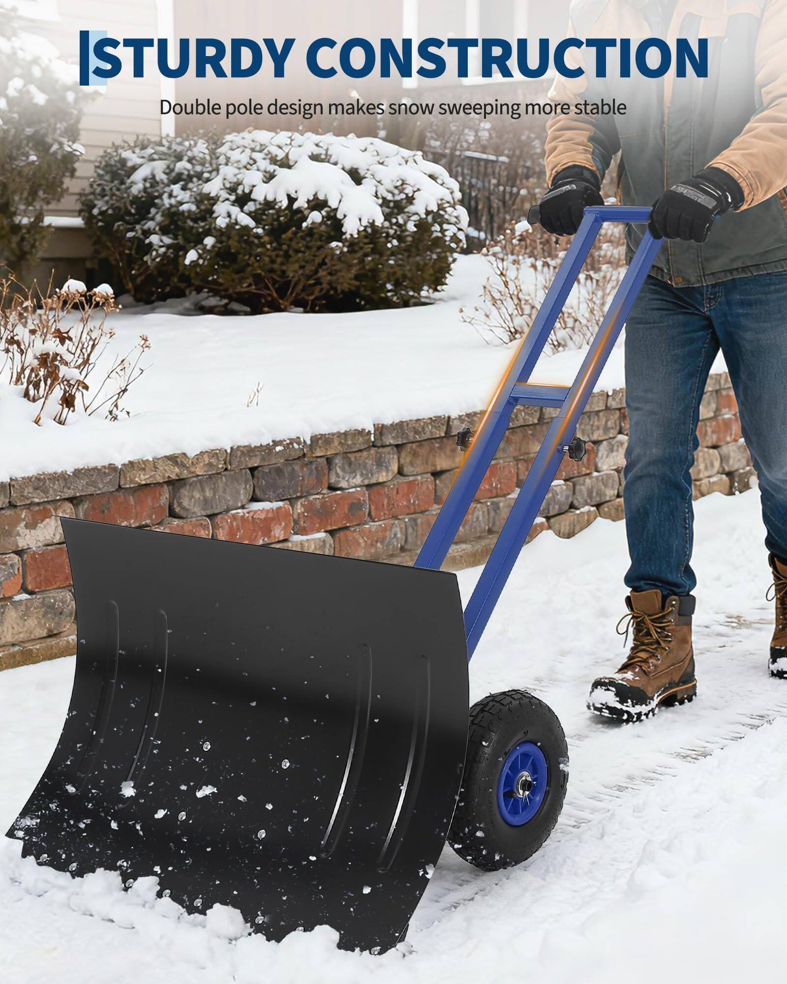 STURDY CONSTRUCTION  
Double pole design makes snow sweeping more stable