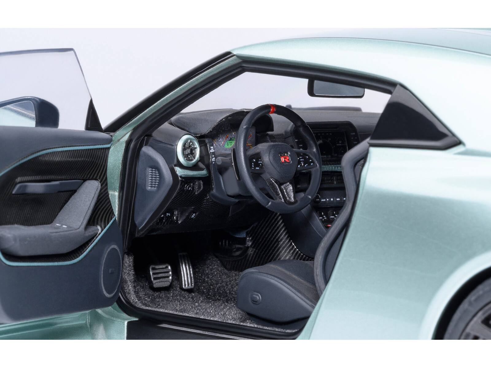 Back. Autoart - Nissan GT-R50 By ItalDesign Green Metallic and Black 1/18 Model Car by Autoart - Green Metallic and Black.