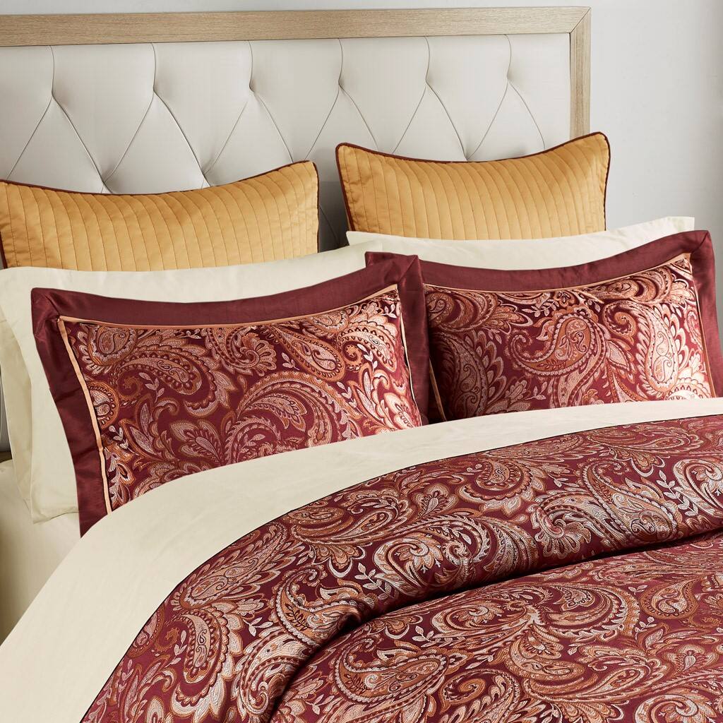 Alt View 1. Gracie Mills - Gracie Mills Thornton Supreme Comfort: 12-Piece Comforter Ensemble with Cotton Bed Sheets - Red.