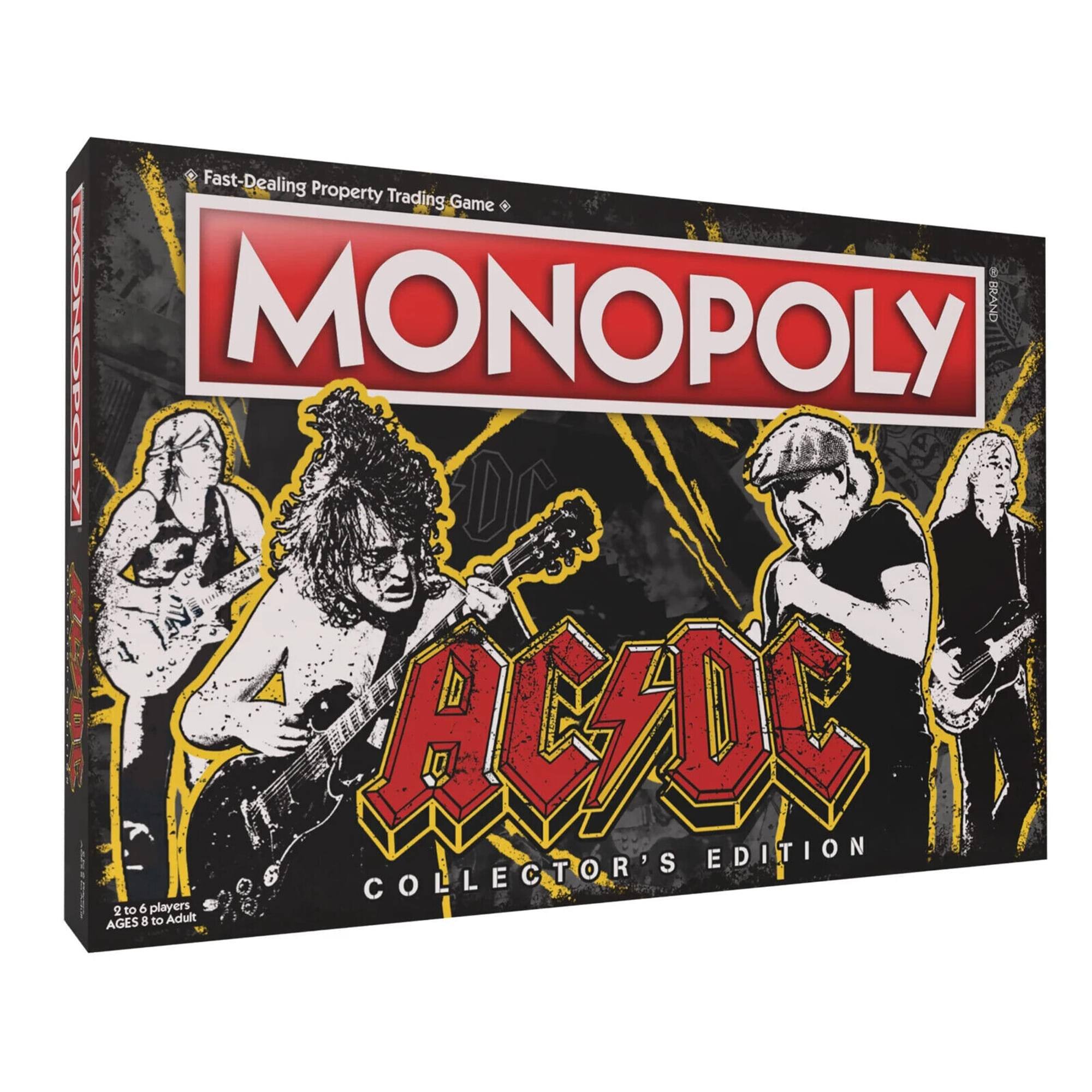 Fast-Dealing Property Trading Game  
MONOPOLY  
AC/DC Collector's Edition  
2 to 6 players  
Ages 8 to Adult