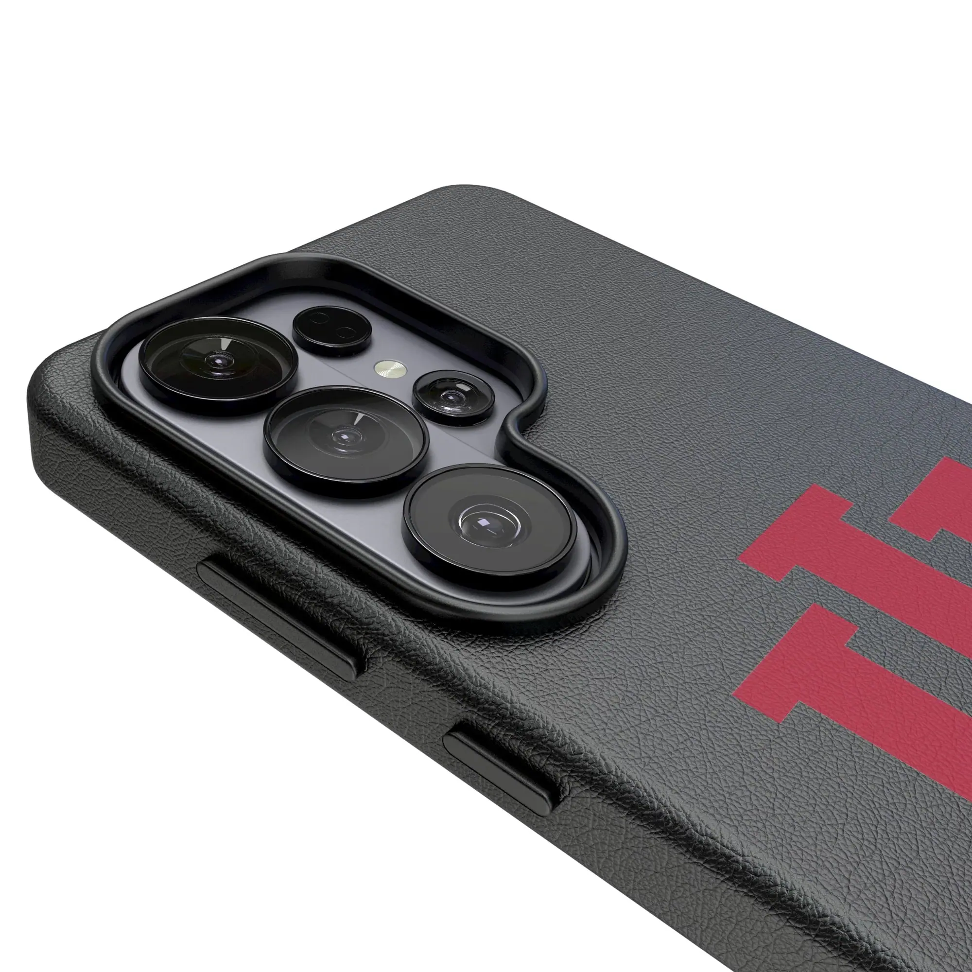 Alt View 2. Keyscaper - Indiana Hoosiers Text Backdrop Galaxy Magnetic Bump Case - S25 Ultra - Black.