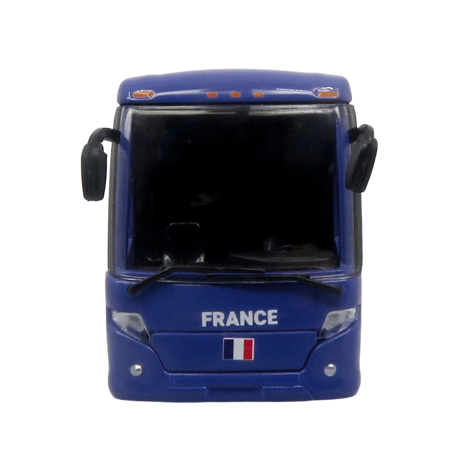 Alt View 3. Iconic Replicas - Scania Touring HD Coach Bus "France National Football Team" Blue with Graphics 1/87 (HO) Model by Iconic Replicas.