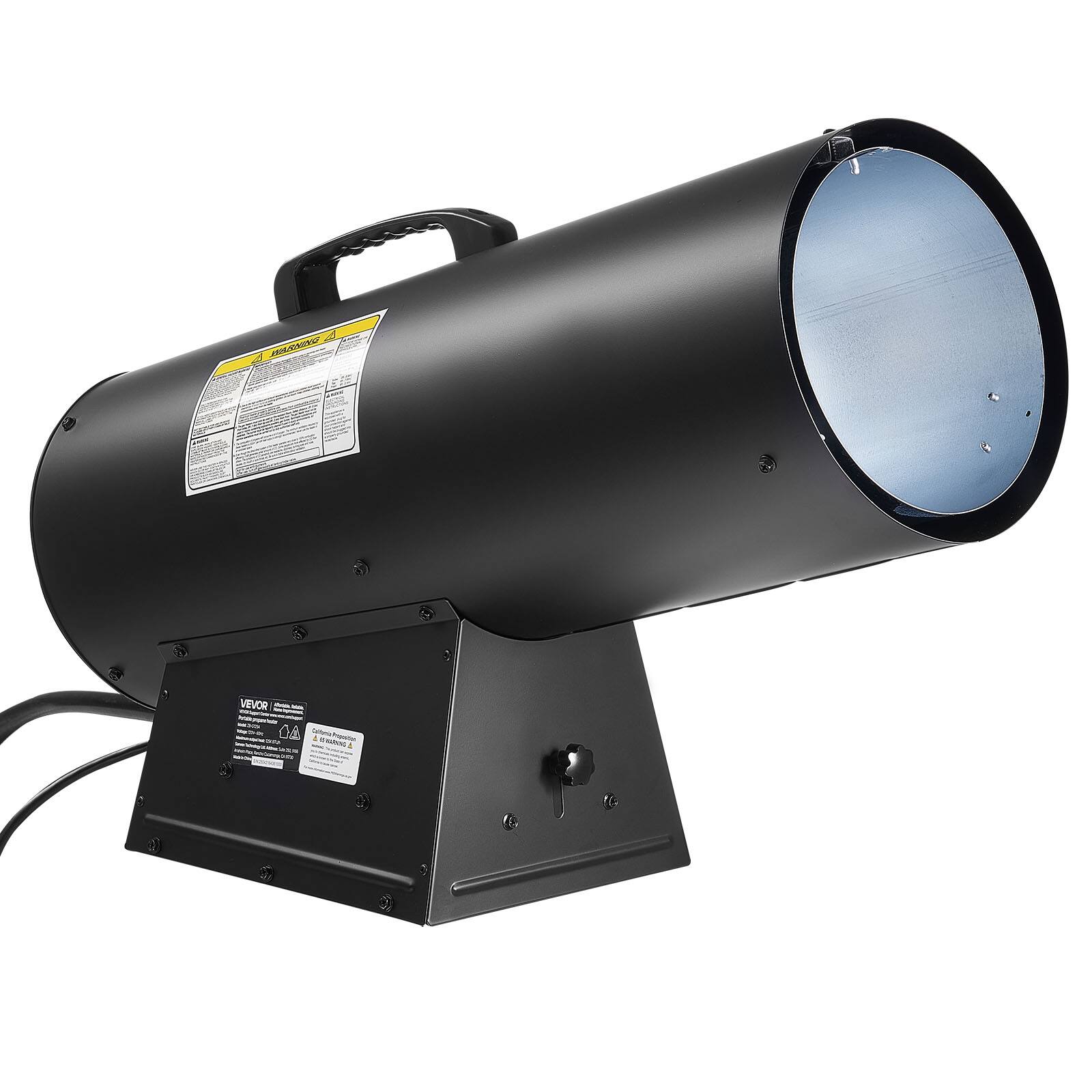 Alt View 5. VEVOR - Propane Heater, 100000BTU Forced Air Propane Heater with Stepless Temp Settings & security Protection, Portable Garage - Black.