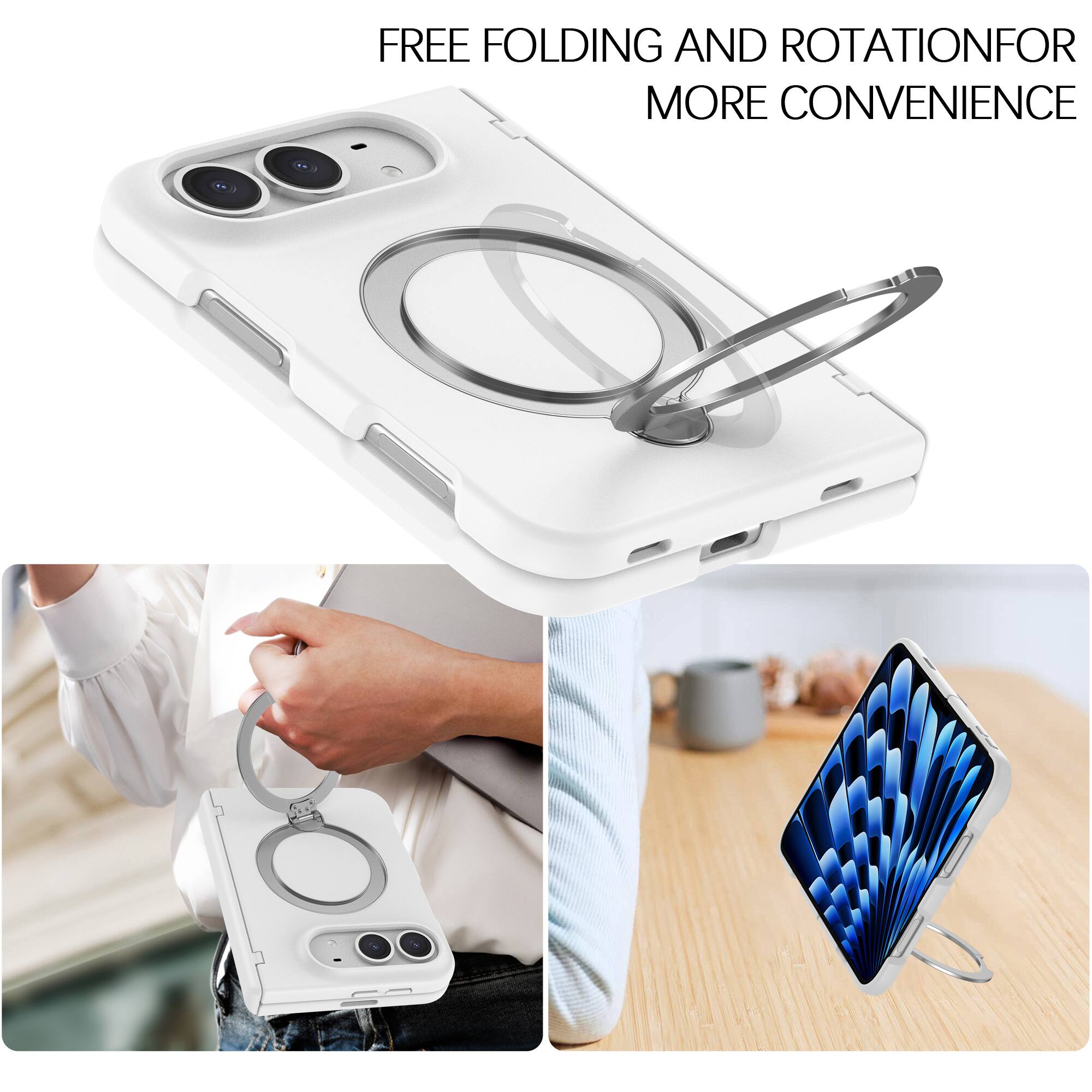 FREE FOLDING AND ROTATION FOR MORE CONVENIENCE