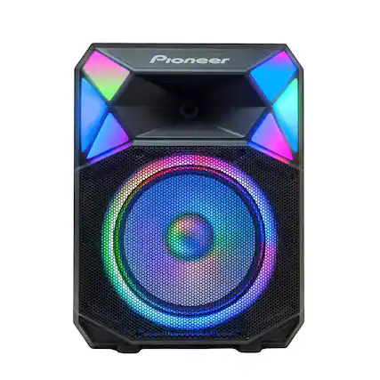 Front. Pioneer - Pioneer PSX615 700W 15” Party Speaker with Auracast & RGB LED Lights (Includes Wireless Microphone & Stand).
