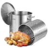 Front. VEVOR - Stainless Steel Stockpot, 42 Quart Large Cooking Pots, Cookware Sauce Pot with Basket, Lid, and Handle - Sliver.