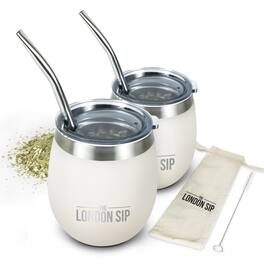 Escali - London Sip Yerba Mate Cup Set 8oz - Pearl White