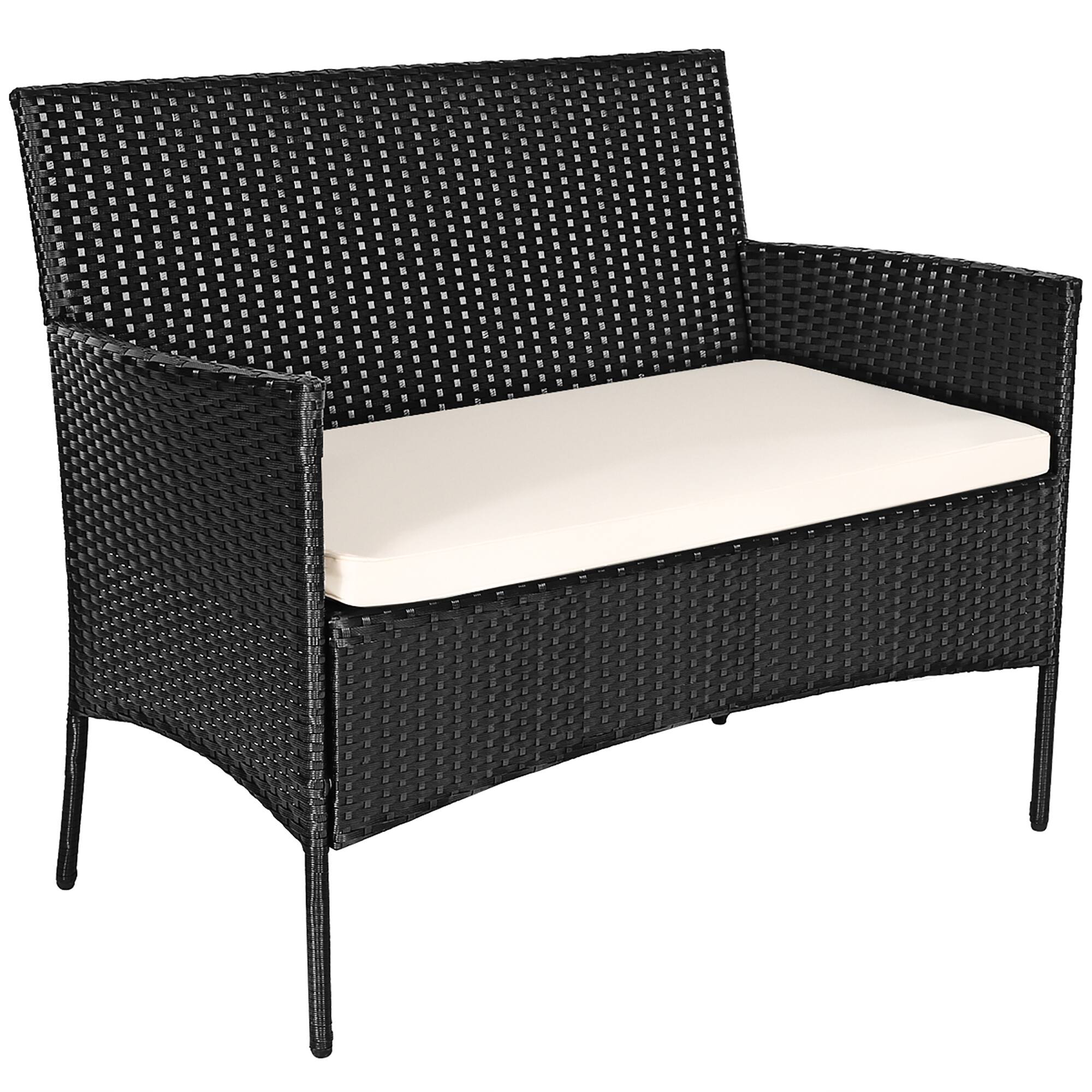 Alt View 9. Costway - Costway 8PCS Patio Rattan Cushioned Sofa Coffee Table Backyard Porch - White.