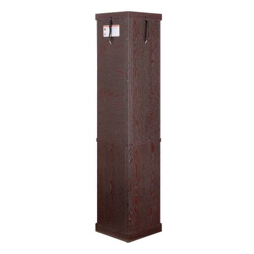 Alt View 6. LUCKY ONE - 15.31in Freestanding Corner Curio Cabinet with Glass Shelves LED Light Display for Wine Bar Collectibles - Cherry.