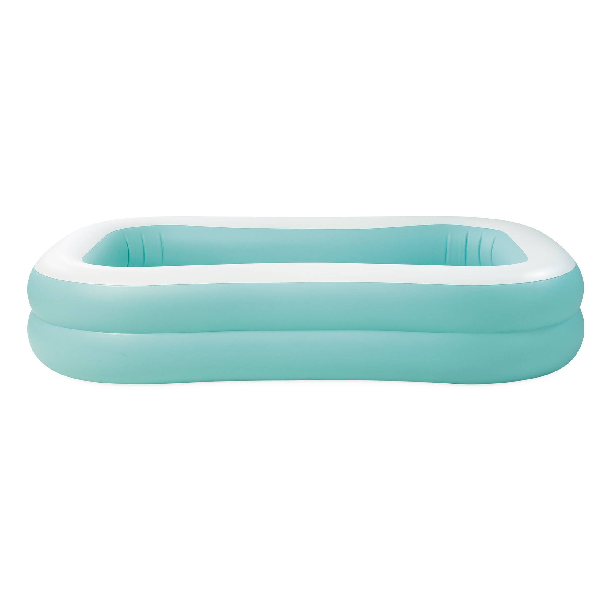 Front. Intex - Intex 57181EP 7.5ft x 4.8ft x 18in Aqua Swim Center Inflatable Kiddie Pool - Aqua.