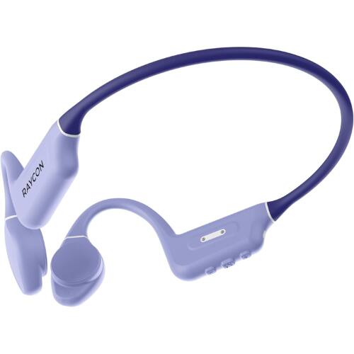 Angle. Raycon - Raycon Bone Conduction Open-Ear Bluetooth Sports Headphones with Mic, IP68 Water Resistant, 13-Hour Playtime (Purple).
