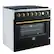 Left. Forno Appliances - 36 in. Wide 6 Burner Marco 5.36 Cu. Ft. Freestanding Gas Convection Range with Hidden Bake Element - Black.