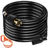 Front. VEVOR - 50 FT 30 Amp Generator Extension Cord SJTW 10 AWG 4 Prong, NEMA L14-30P 125/250V Heavy Duty Generator Power Cord - Black.