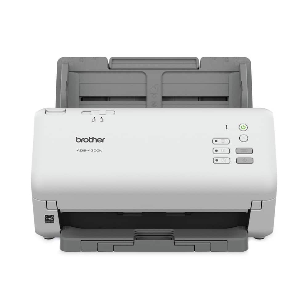 Brother - ADS-4300N 600 DPI Optical Resolution 80 Sheet Auto Document Feeder Professional Desktop Scanner - false