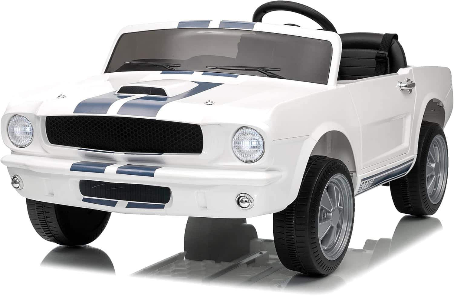 Homhougo - 24V Kids Electric Ride On Car, 2 Seater Battery Powered Vehicle w/ Parent Remote, LED Lights, Music