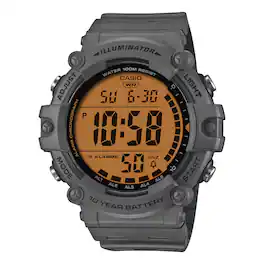 Casio - Men’s Digital Sport Watch with Orange Dial - AE-1500WHC-8AV - Black