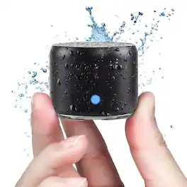 PRIMEPLUS - Mini Bluetooth Speaker – Portable Wireless Speaker, 8 Hour Battery Life, Carrying Case & Metal Hook Included - Black