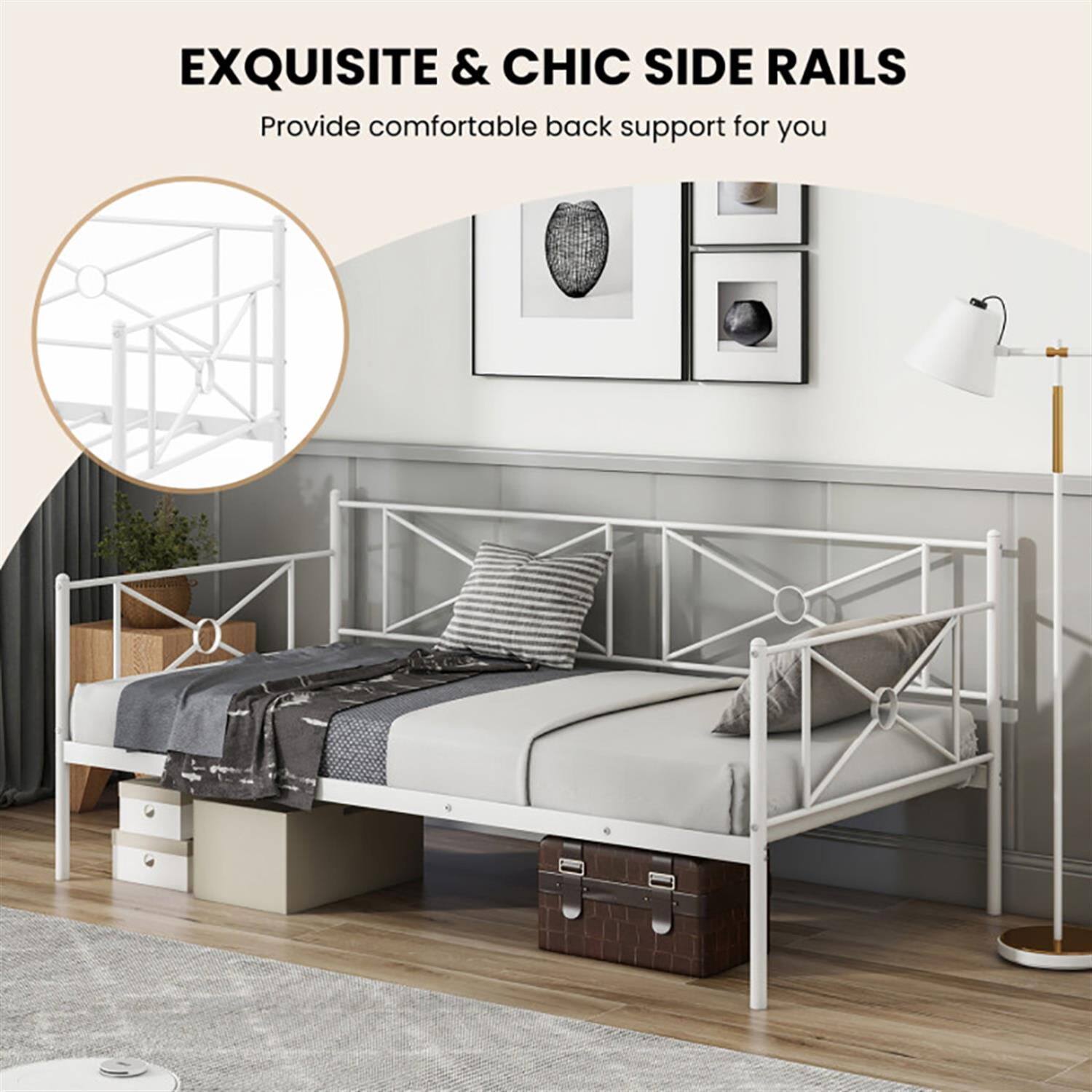 EXQUISITE & CHIC SIDE RAILS  
Provide comfortable back support for you