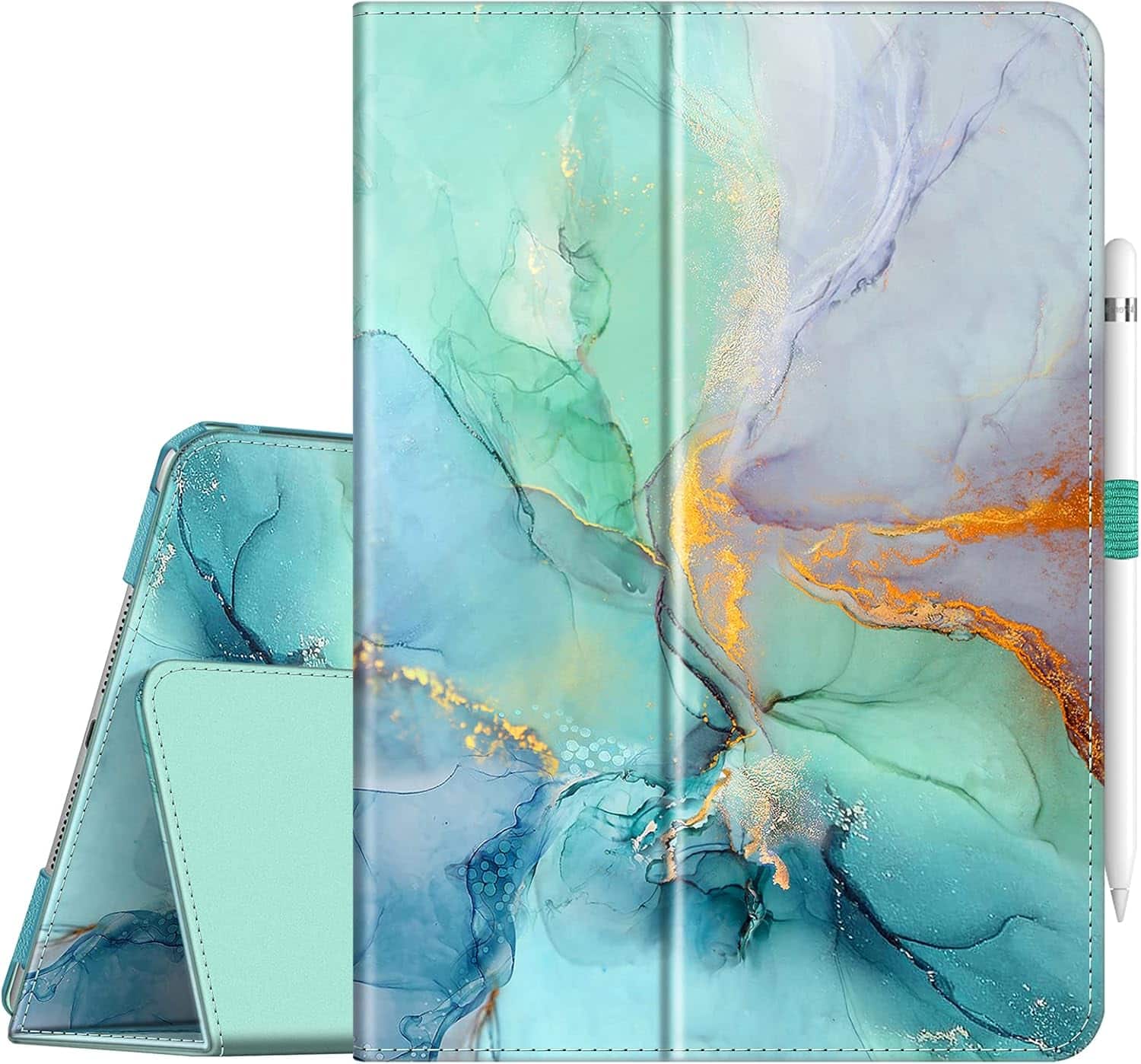 Fintie - Folio Case For iPad 9th/8th/7th Gen 10.2 Inch, Lightweight Premium Vegan Leather Stand Cover Auto Wake/Sleep - Emerald Marble price history on PriceWatchPro