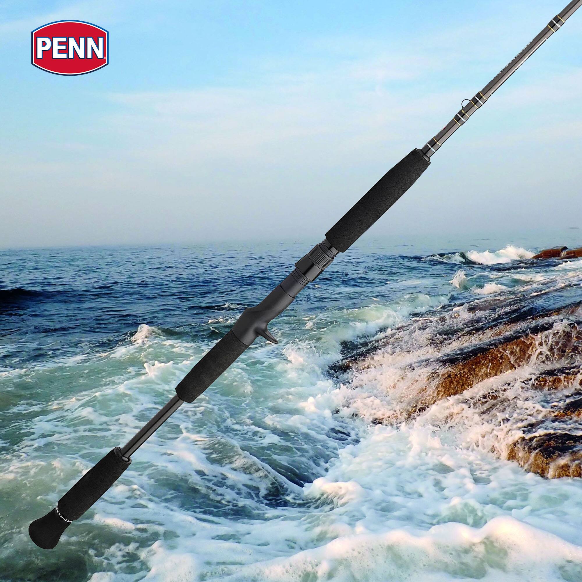 Alt View 3. PENN - Penn Carnage III Inshore Casting Fishing Rod, 7 Feet, Loads up to 15 Lbs, Black - Black.