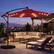 Alt View 3. Costway - Costway 10 FT Solar Offset Hanging Umbrella Patio Cantilever Umbrella with 32 LED Lights - Red.