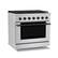 Alt View 2. Hauslane - HausPro 36 in. 6 Burners (20,000 BTU) Freestanding Gas Range Range - Matte Black.