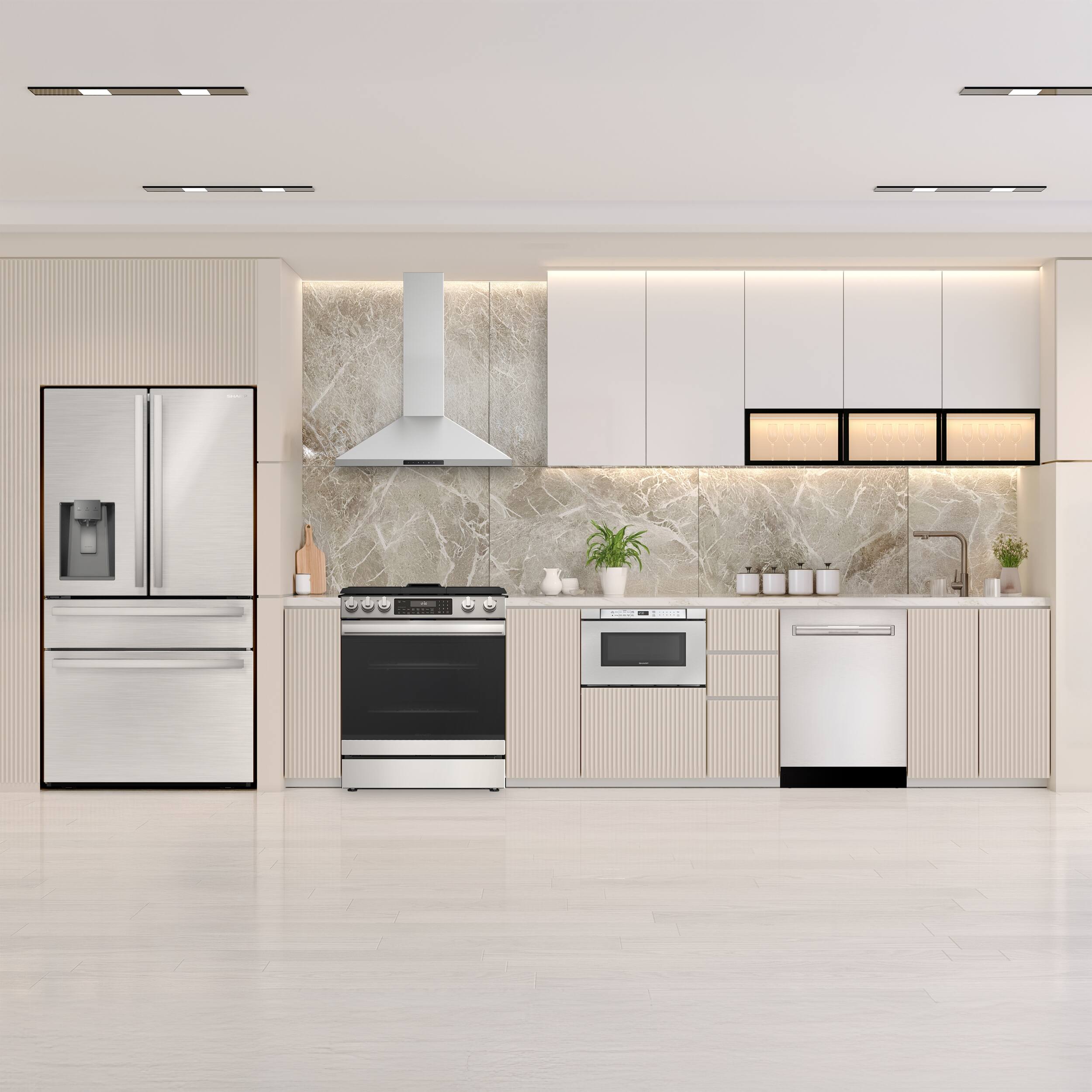 Alt View 5. Sharp - 1.2 cu ft 950W Drawer Microwave With Sensor Cooking - Stainless Steel.