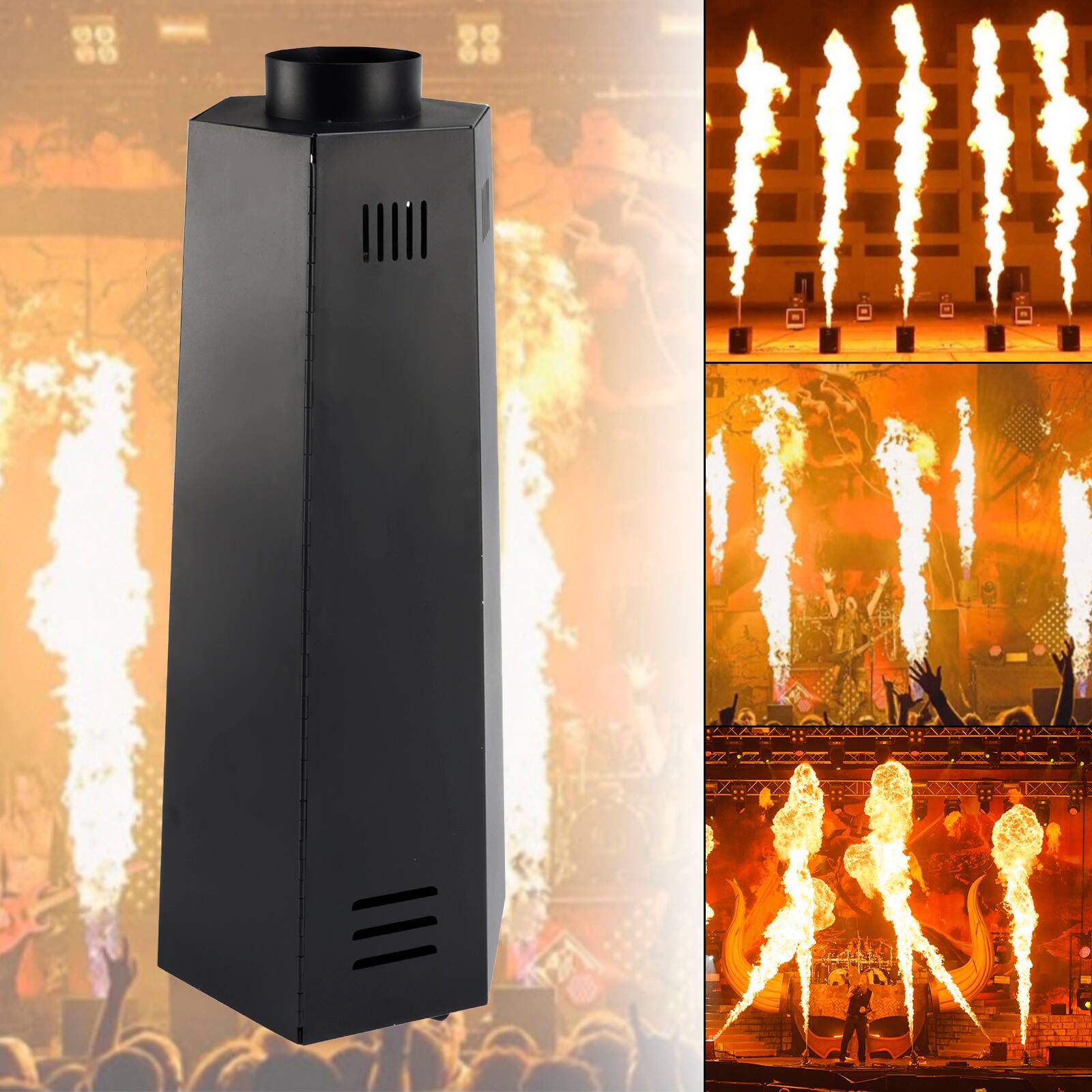 Alt View 1. Topteng - 200W DMX512 Flame Spraying Projector - Mushroom Fire Effect,Adjustable Height,Aerosol Stage FX Machine for DJ Party Show.