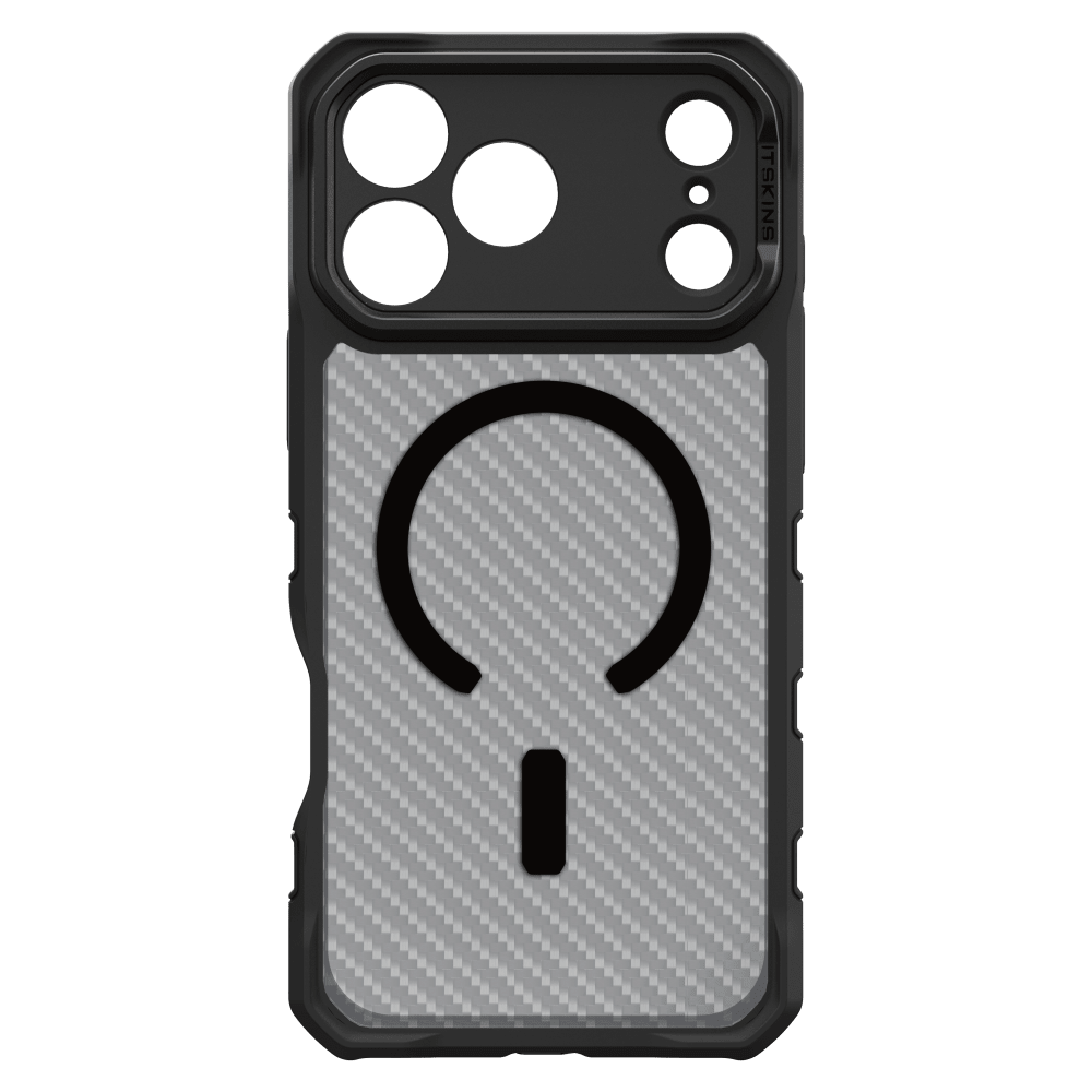 Alt View 3. Itskins - Supreme_R Tek MagSafe Case for Apple iPhone 18 Pro / 17 Pro - Black.