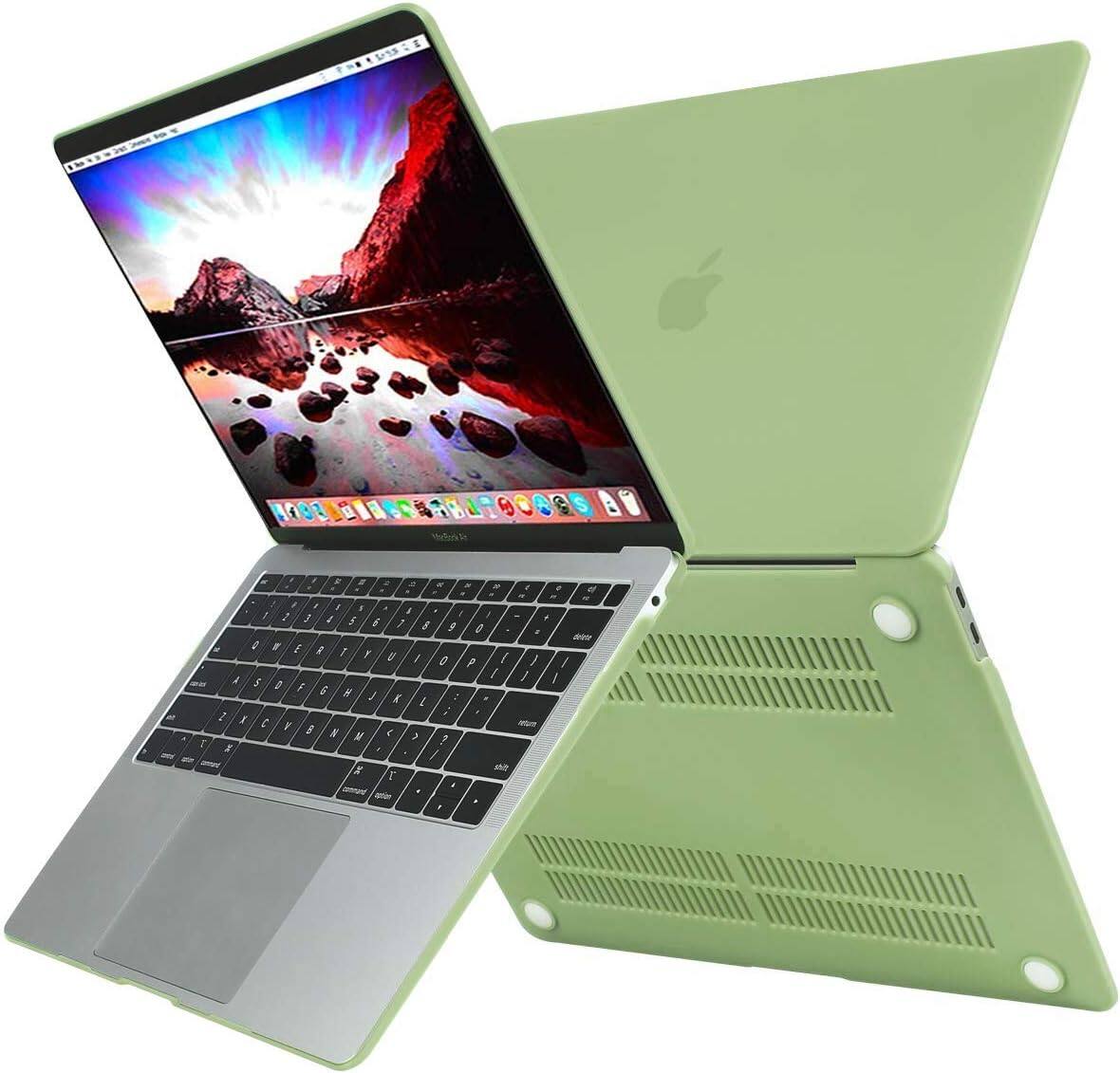 Back. mosiso - Case for MacBook Air 13 inch Case 2020 2019 2018 Release M1 A2337 A2179 A1932 with Touch ID with Keyboard Cover - Chartreuse.