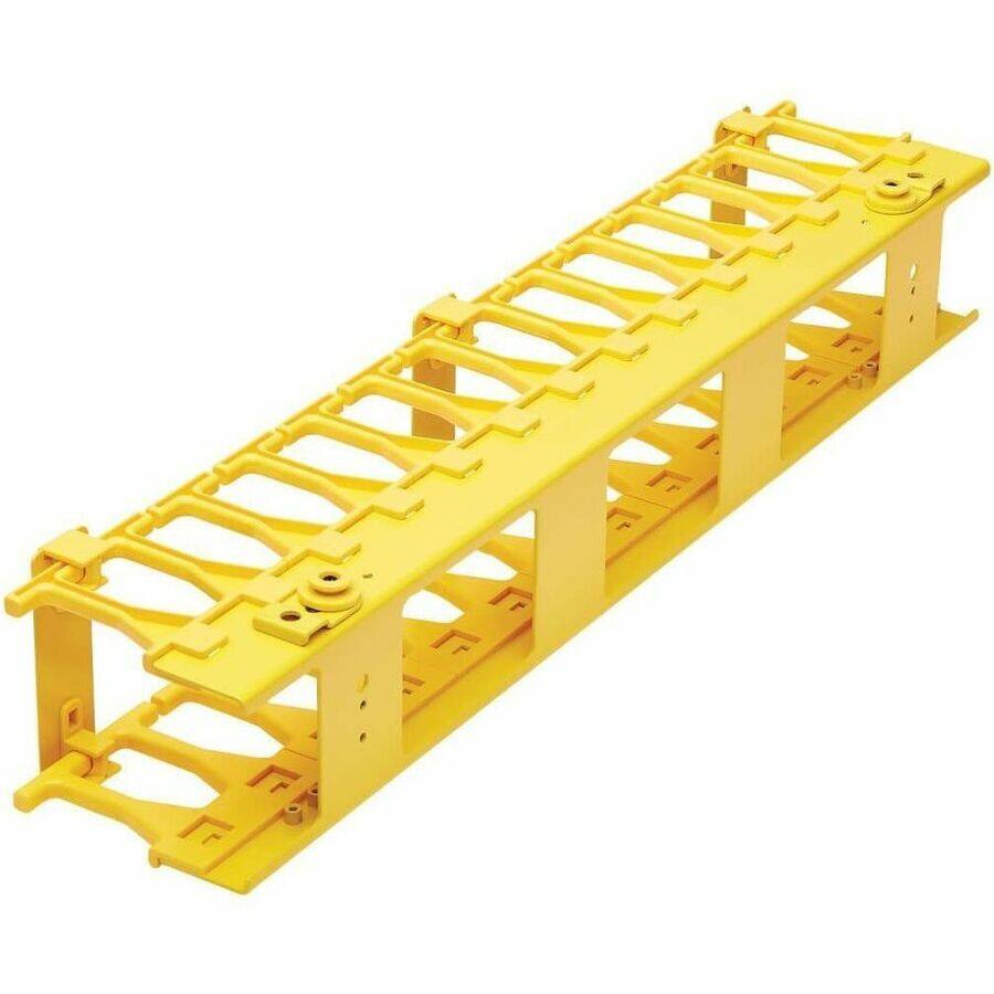 Alt View 8. Tripp Lite - VERTICAL CABLE MANAGER YELLOW HIGH-CAPACITY DOUBLE FINGER DUCT - Yellow.