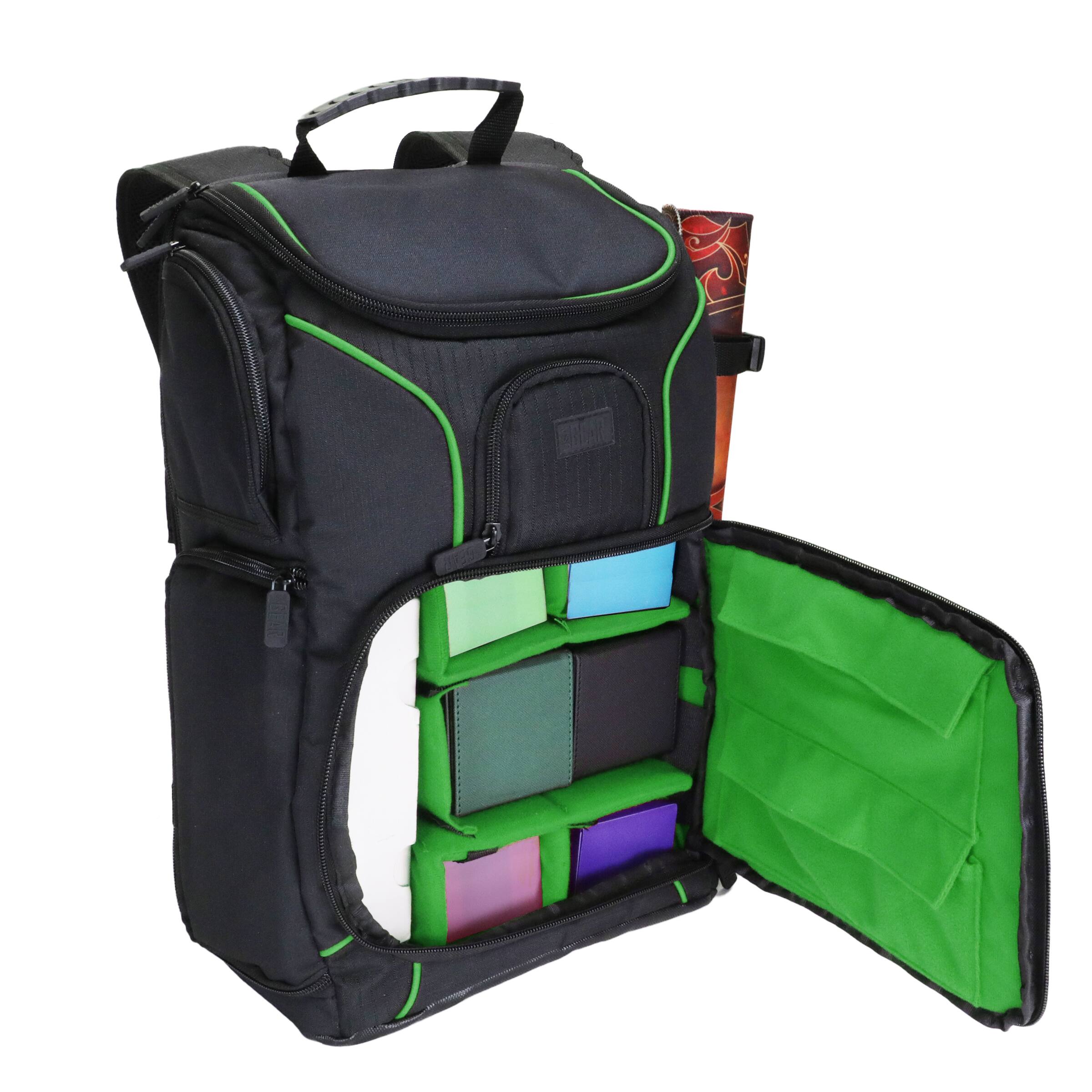 Alt View 7. USA Gear - USA Gear Magic the Gathering Backpack with Customizable Interior (Green) - Green.