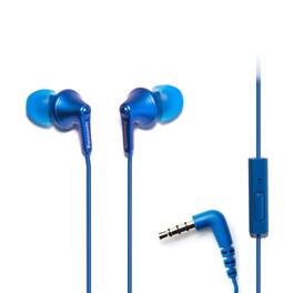 Panasonic - ErgoFit In-Ear Earbud Headphones with Microphone - Metallic Blue