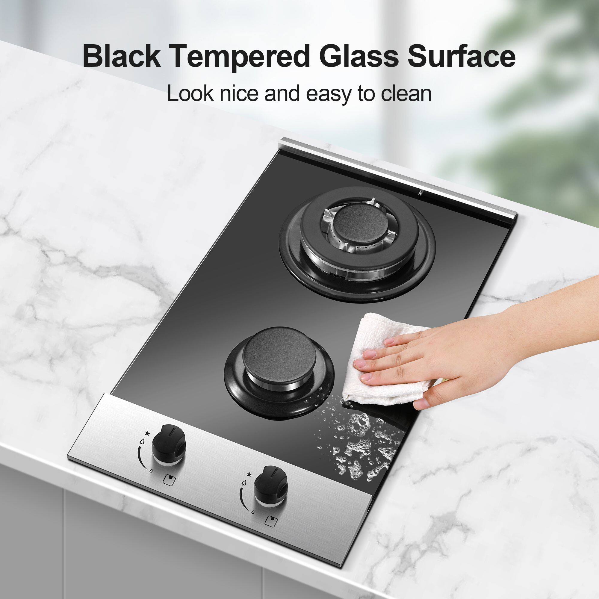 Black Tempered Glass Surface  
Look nice and easy to clean