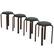 Alt View 10. Costway - Costway Set of 4 Bentwood Round Stool Stackable Dining Chair W/ Padded Seat - Black.