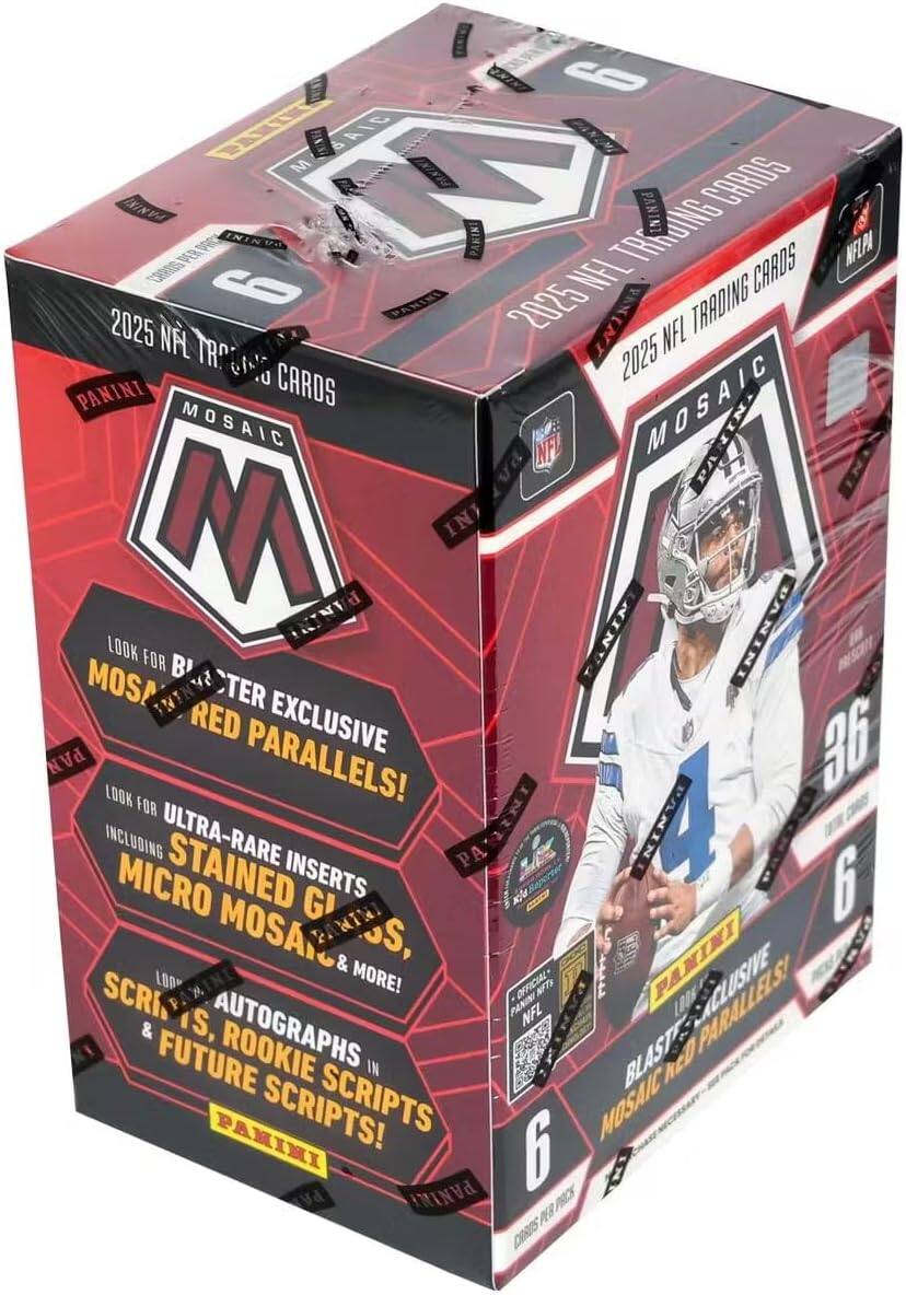 6 PAXT AIC M PANINI D CAROS DARES PER PARIN NFL TRADING CAROS MFLPA 6 PANINI 2025 PANANT TRADING 2025 NFL NFL TROGA 2025 PANINI CARDS MOSAIC MOSAIC PARIN NFL M IN MOSA LOOK FOR B TANIN DANINI PRESCIT CTER RED EXCLUSIVE 36 PAN 10OK PARALLELS! FOR INCLUDING ULTRA-RARE PA PANIN MICRO STAINED INSERTS G 6 MOSA GLAUS, & S, PANINI NV L80 MORE! OFFICIAL- NFTS SCRI iS, PANIN NFL LOOK PARALLELS! & FUTURE ROOKIE I BLASTS KcD SCRIPTS! SCRIPTS MOSAIC PAKINI 6 PA PANIAI PER PRCS DRSS