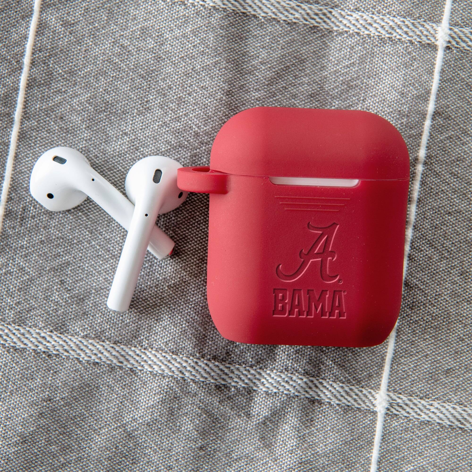 Alt View 1. Affinity Bands - Alabama Crimson Tide Debossed Silicone AirPods Case Cover - No Size - Multicolor.
