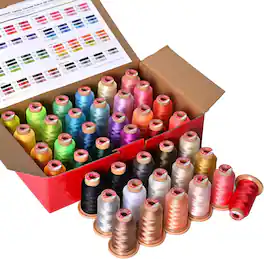 Poolin - Richword Selected 800M 40 Colors Embroidery Thread,40WT(108D/2) Polyester Embroidery Machine and Sewing Machines