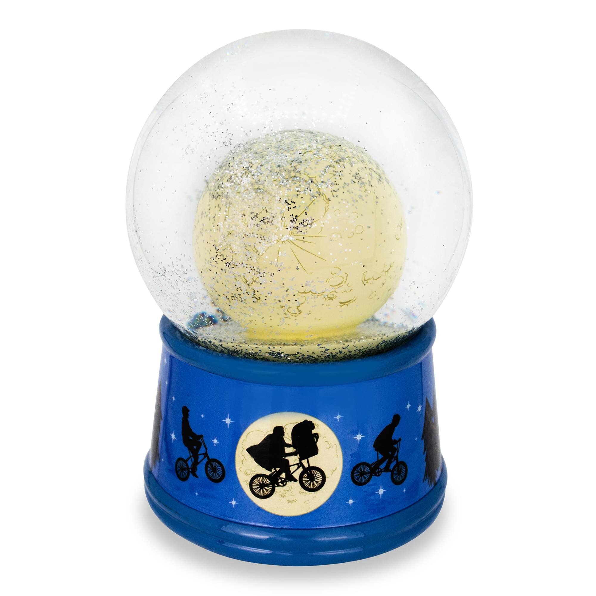Alt View 1. Silver Buffalo - E.T. The Extra-Terrestrial Bike Moon Collectible Snow Globe | 6 Inches Tall - Blue.