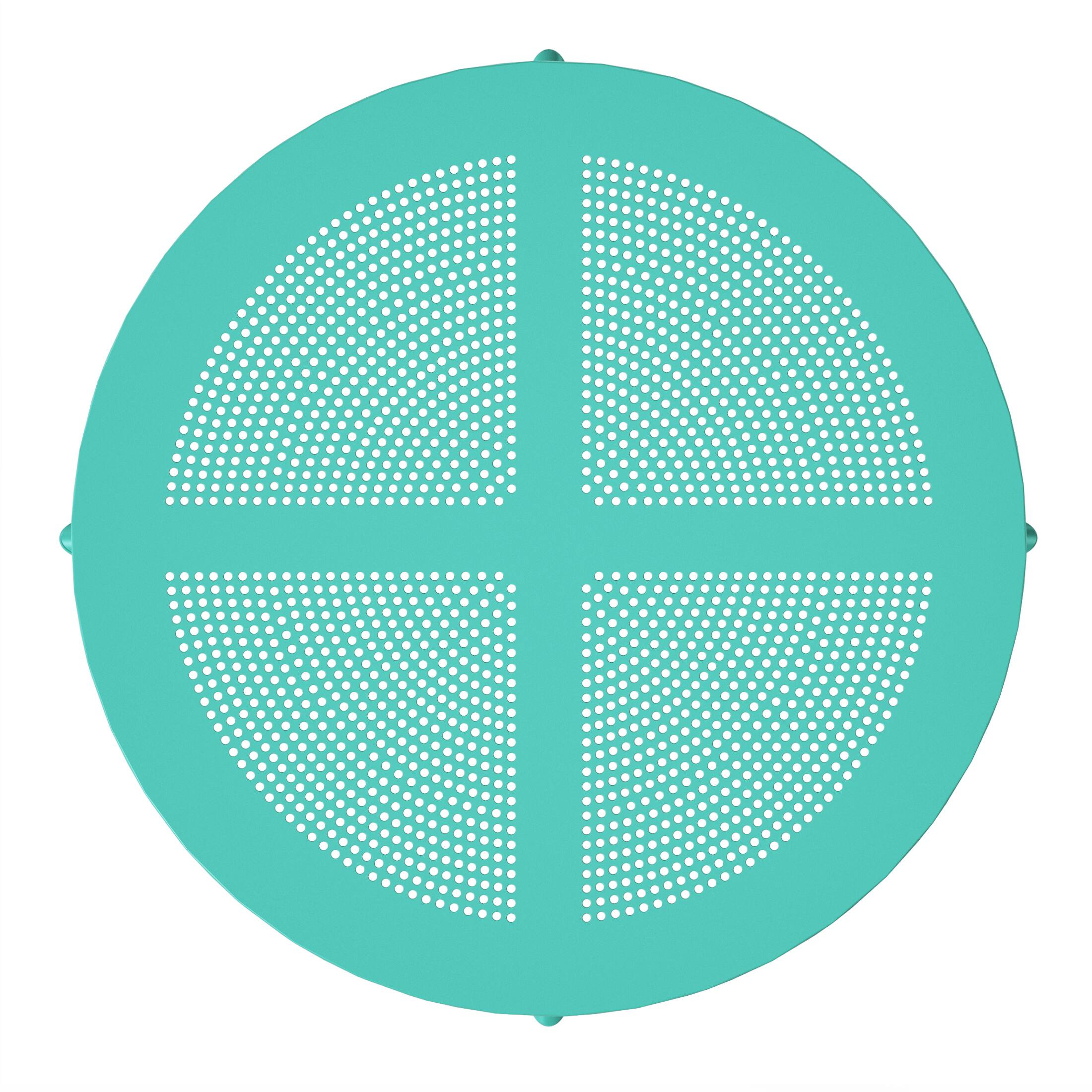 Alt View 2. WestinTrends - WestinTrends Playa 31.5" Round Plastic Outdoor Patio Dining Table for 4 - Turquoise.